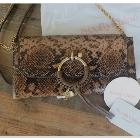 Joan Clutches Snake Print Evening Bag CHS21SSA69896 - Picture 4 of 7